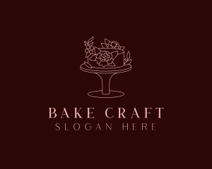 Floral Cake Bakery logo design