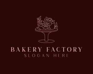 Floral Cake Bakery logo design