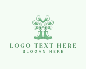 Floral Gardening Boots logo