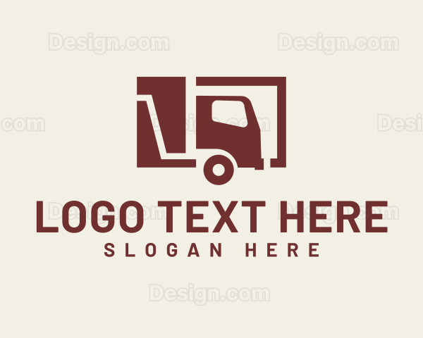 Minimal Transport Truck Logo