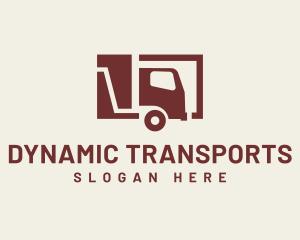 Minimal Transport Truck logo design