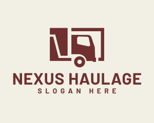 Minimal Transport Truck logo design