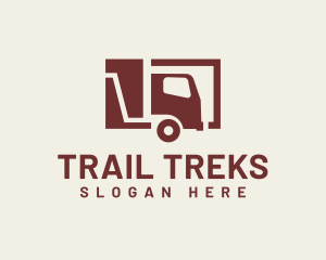 Minimal Transport Truck logo design