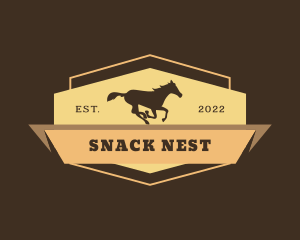 Horse West Cowboy logo design