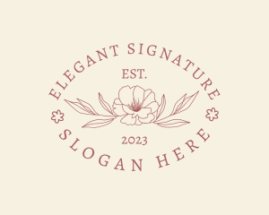 Elegant Floral Leaf logo design