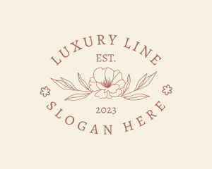 Elegant Floral Leaf logo design