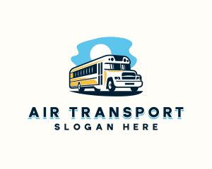 School Bus Transportation logo design