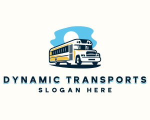 School Bus Transportation logo design