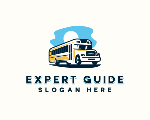 School Bus Transportation logo design