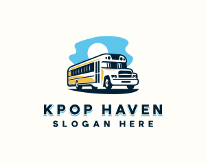 School Bus Transportation logo design