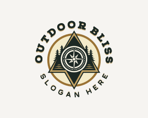 Compass Forest Adventure logo design