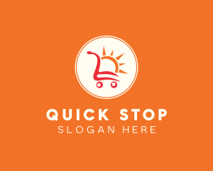 Sunny Shopping Cart logo design