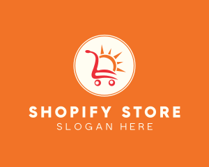 Sunny Shopping Cart logo design