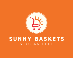 Sunny Shopping Cart logo design