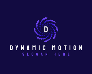 Motion Arrow Spiral logo design