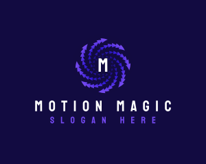 Motion Arrow Spiral logo design