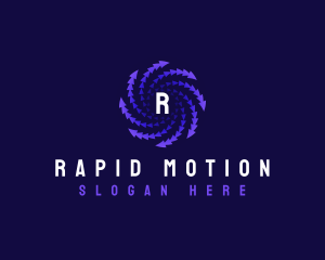 Motion Arrow Spiral logo design