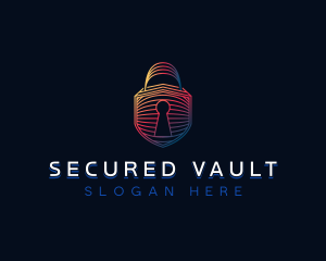 Padlock Security Technology logo design