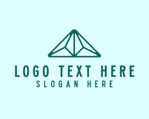 Green Geometric Pyramid  logo