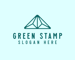 Green Geometric Pyramid  logo design