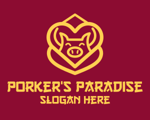 Golden Asian Pig logo