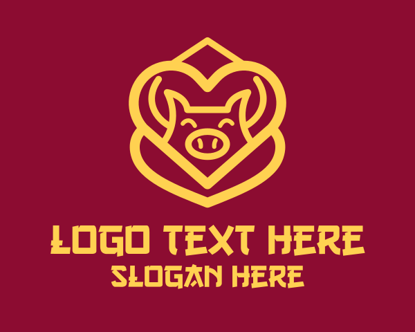 Golden Asian Pig logo