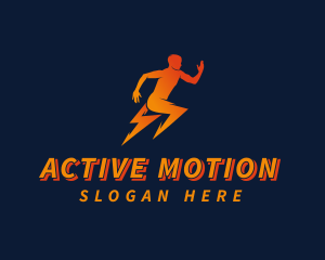 Running Athletic Electric Bolt logo