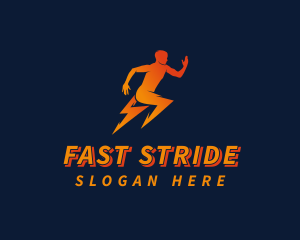 Running Athletic Electric Bolt logo