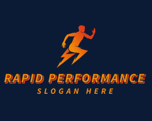 Running Athletic Electric Bolt logo