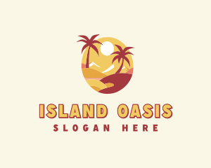 Beach Resort Island logo design