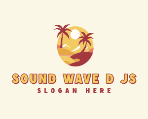 Beach Resort Island logo design