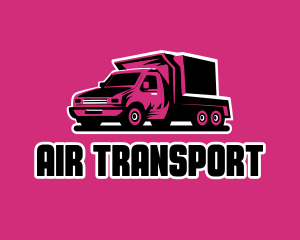 Pink Cargo Truck logo design