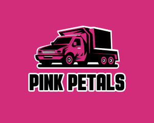 Pink Cargo Truck logo design