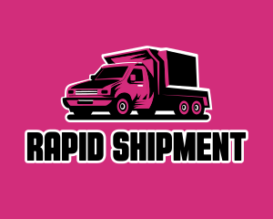 Pink Cargo Truck logo design