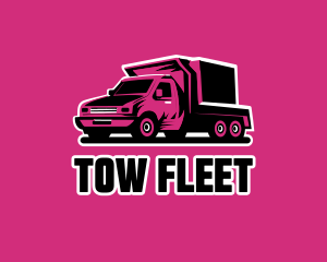 Pink Cargo Truck logo design