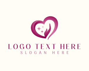 Affection - Heart Hand Care logo design