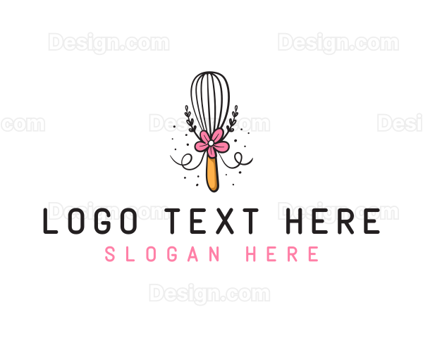 Floral Baking Wisk Logo