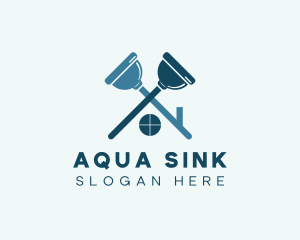 Housekeeping Plunger Tool logo design