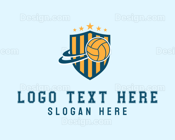 Volleyball Team League Logo