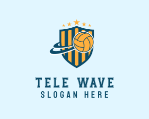 Volleyball Team League logo design