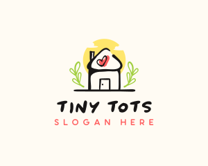 Daycare Kindergarten House logo design