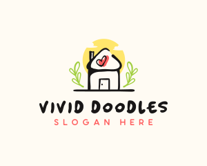 Daycare Kindergarten House logo design