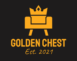 Golden Royal Couch  logo design