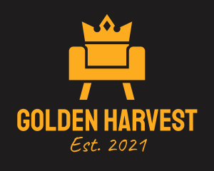 Golden Royal Couch  logo design