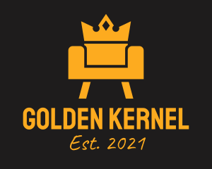 Golden Royal Couch  logo design