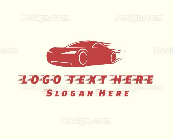 Red Fast Car Racing Logo