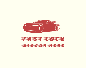 Red Fast Car Racing logo design