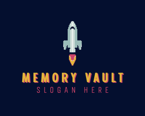 Rocket Ship Pixel logo