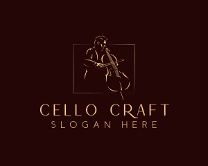 Classical Cello Musician logo