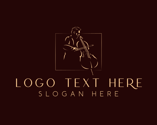 Classical Cello Musician logo